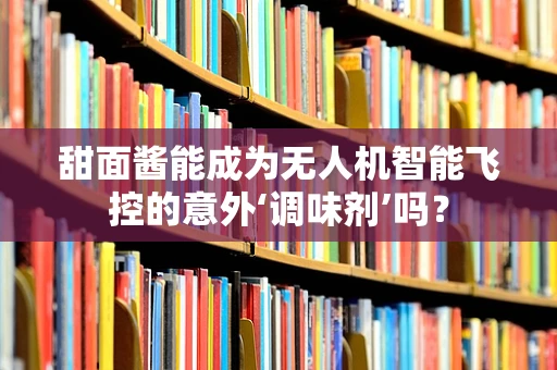 甜面酱能成为无人机智能飞控的意外‘调味剂’吗？